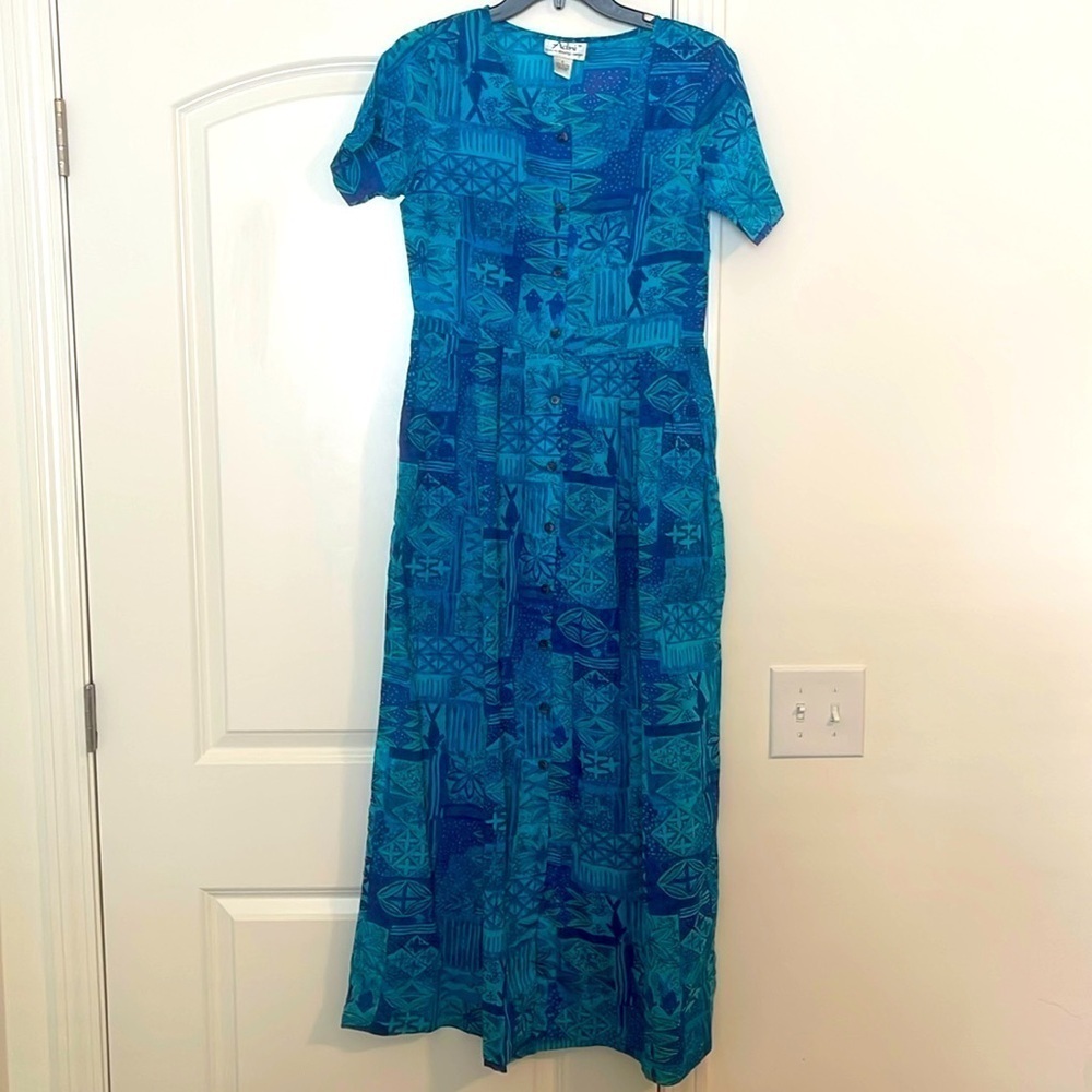 NWT Vintage Adini Sheer Dress 100% Cotton w/ Pockets Lite Full India Size S NWT